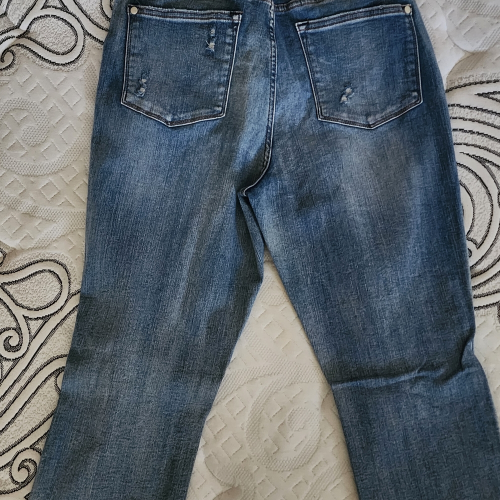 Judy Blue Distressed Denim Mid-Rise Skinny Jeans